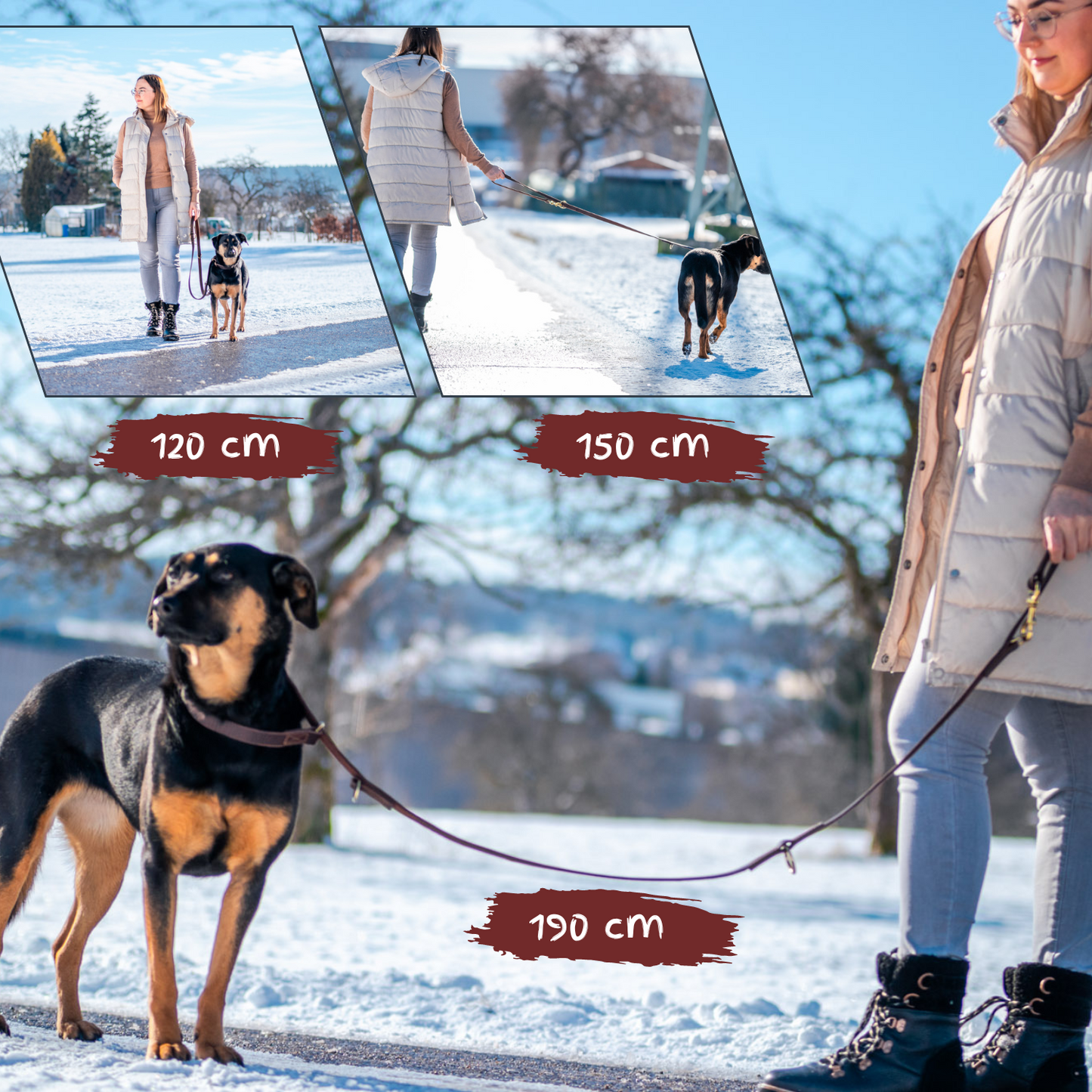 foryou® Jagd Führleine, die perfekte Leder Hundeleine für Jäger - Made in Germany