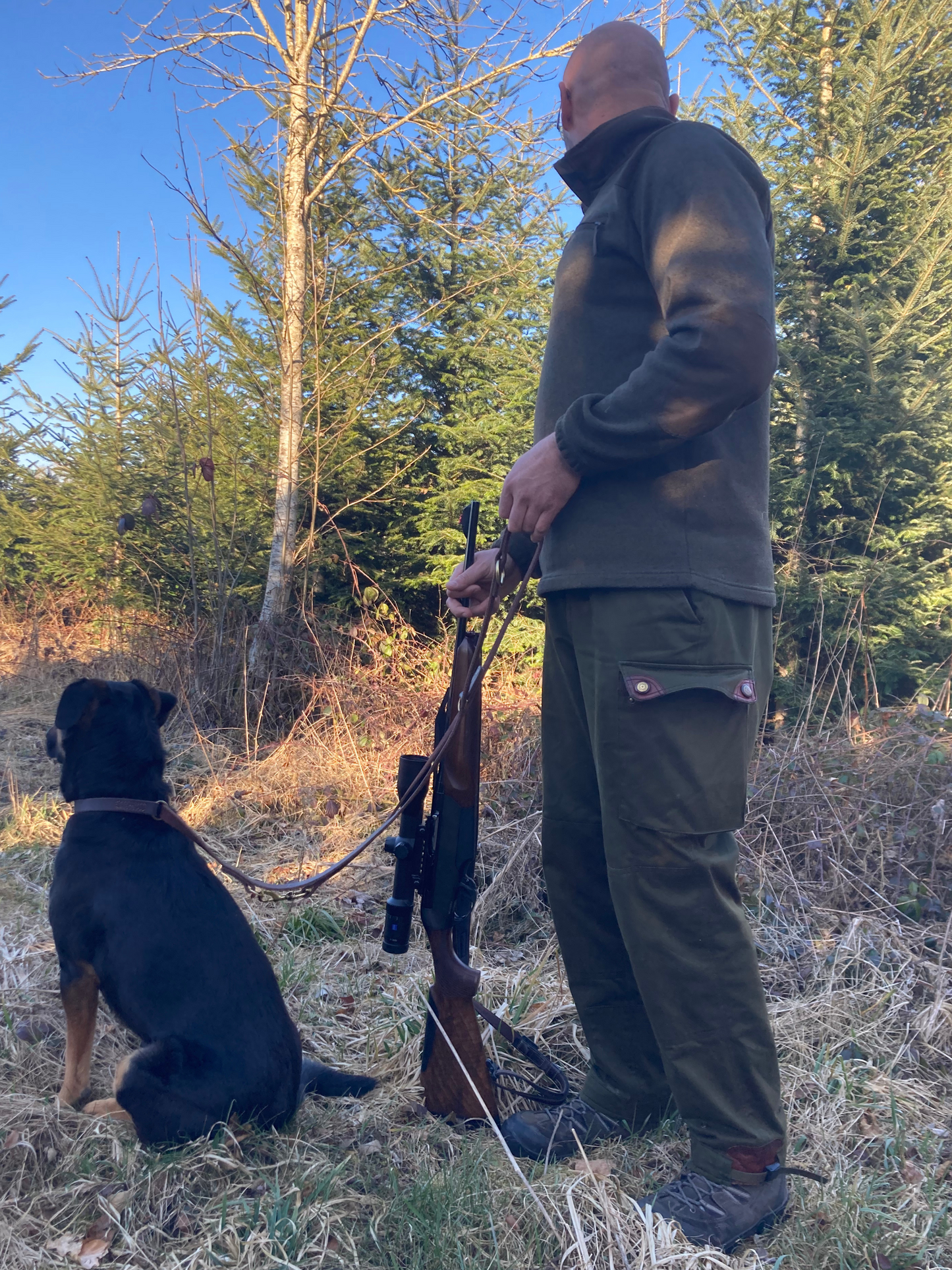 foryou® Jagd Führleine, die perfekte Leder Hundeleine für Jäger - Made in Germany