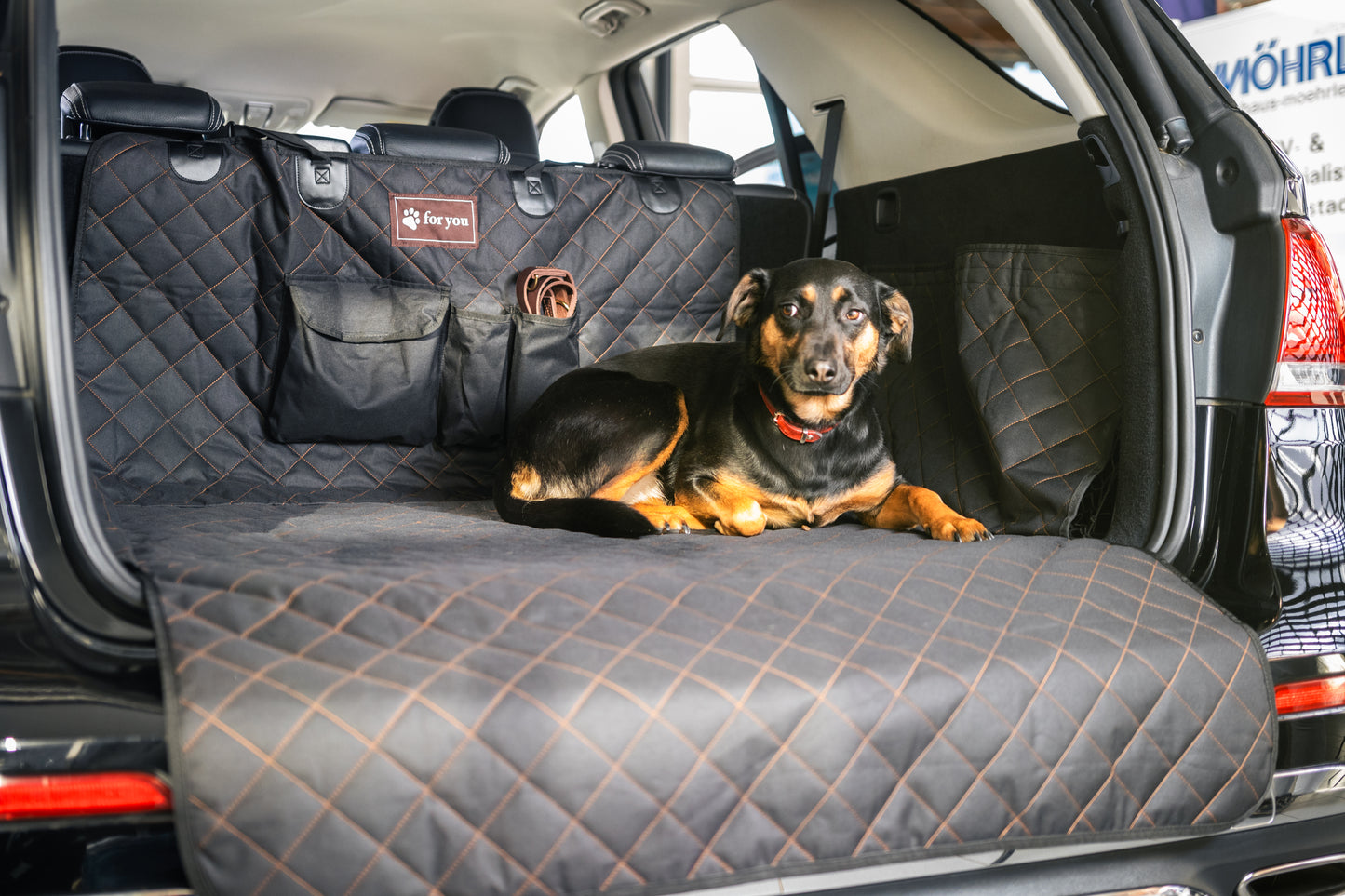 Universaler Kofferraumschoner inkl. Hunde Kühldecke - Wasserabweisend und Kratzfest - Premium Qualität foryou®