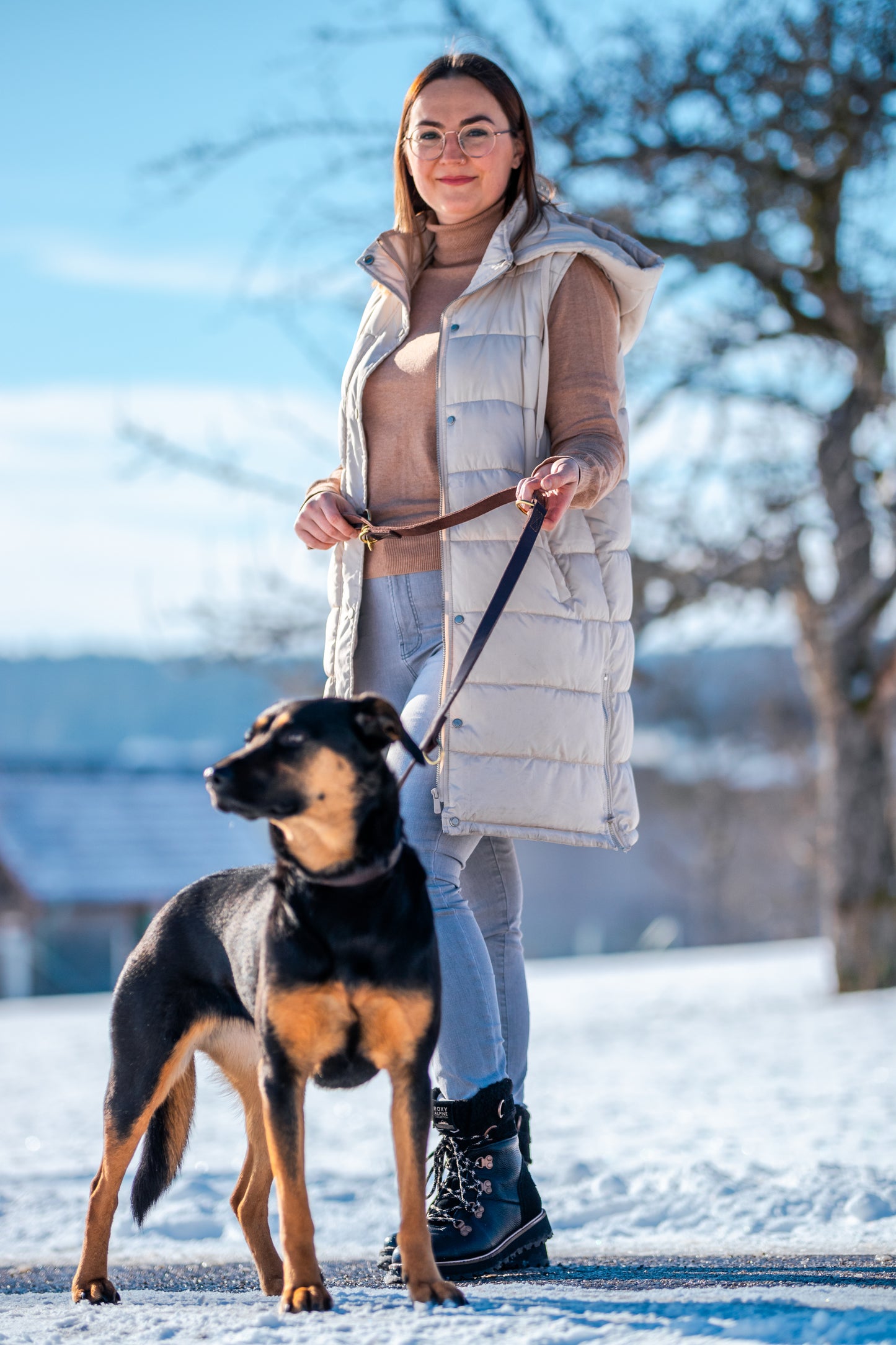 foryou® Jagd Führleine, die perfekte Leder Hundeleine für Jäger - Made in Germany