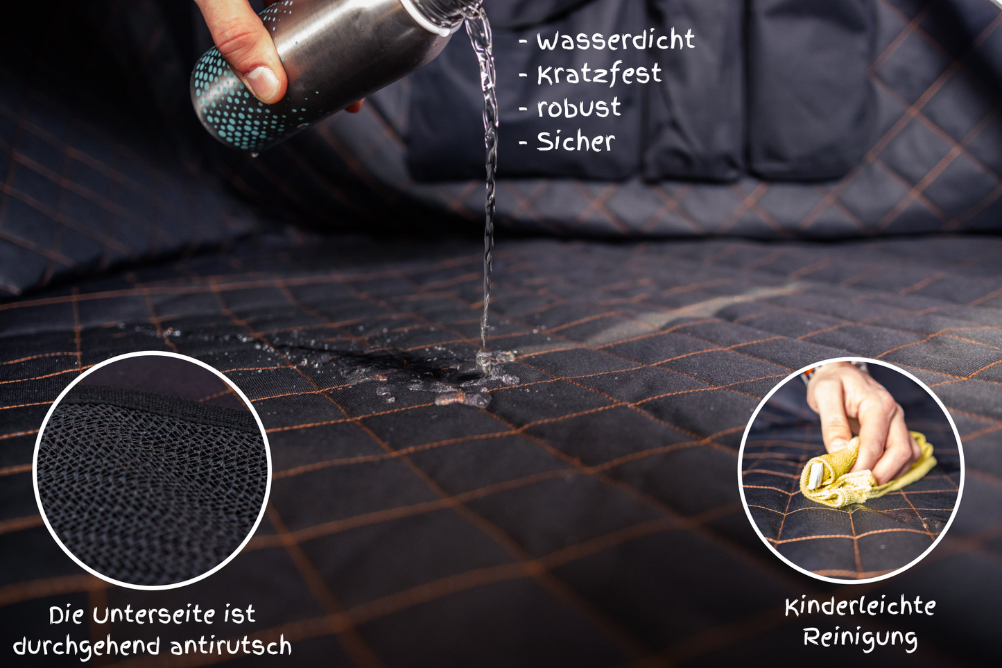 Universaler Kofferraumschoner inkl. Hunde Kühldecke - Wasserabweisend und Kratzfest - Premium Qualität foryou®
