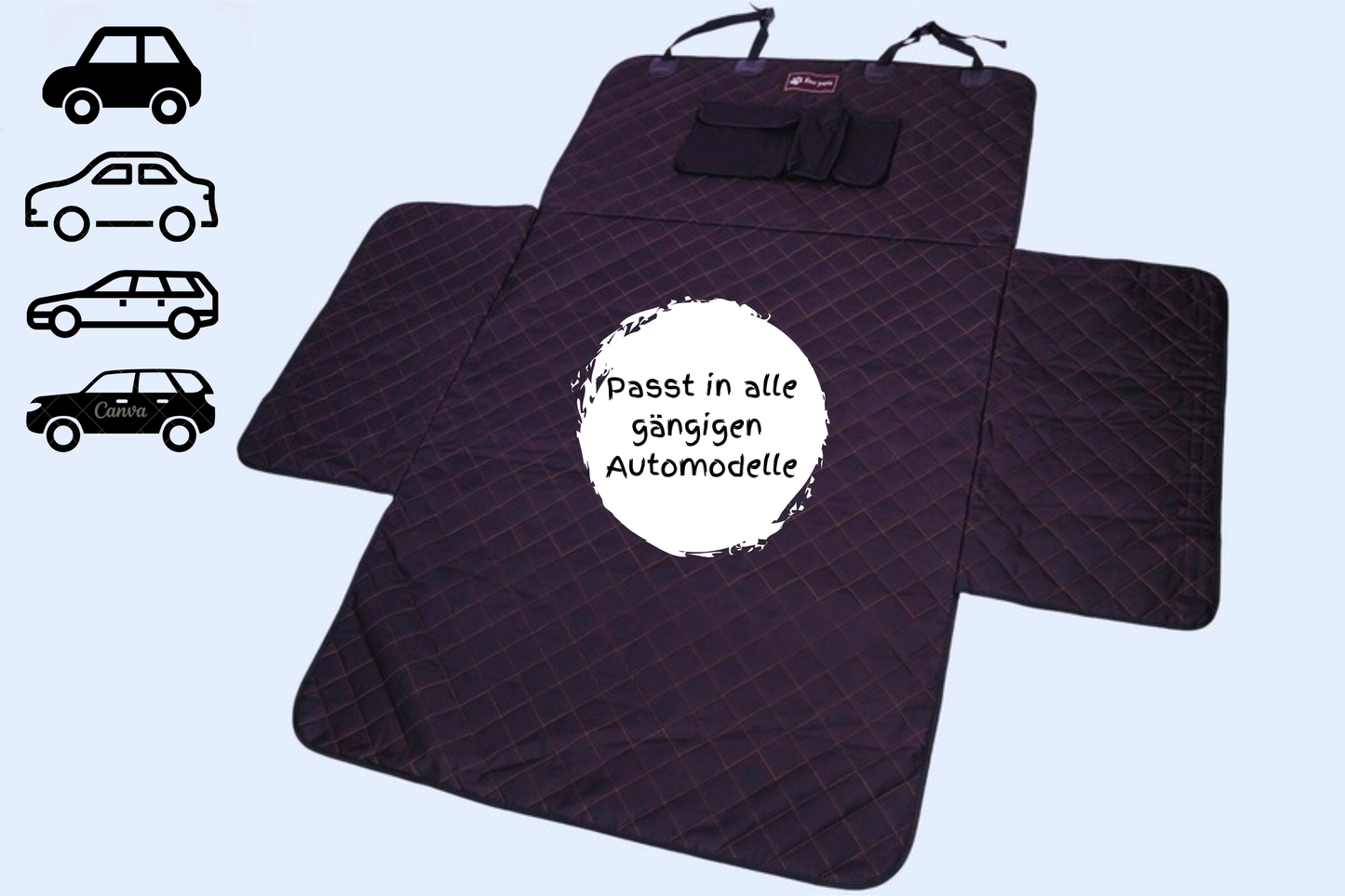 foryou® Auto Kofferraumschoner inkl. Hunde Kühldecke - Wasserabweisend und Kratzfest - Premium Qualität - universal