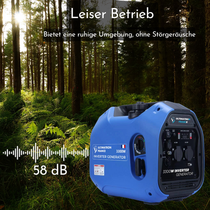 ULT-3300 Inverter Stromgenerator 3300W - 21kg - Benzin-Stromerzeuger - Notstromaggregat