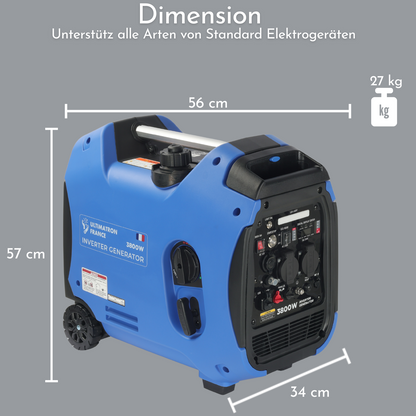 ULT-3800 Inverter Stromgenerator 3800W - 27kg - Benzin-Stromerzeuger - Notstromaggregat - mit Elektrostarter