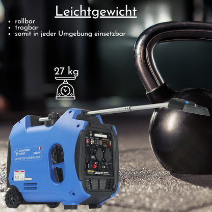 ULT-3800 Inverter Stromgenerator 3800W - 27kg - Benzin-Stromerzeuger - Notstromaggregat - mit Elektrostarter